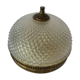 Brass and glass ceiling light