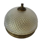 Brass and glass ceiling light