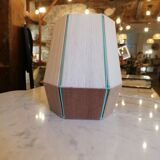 Table lamp woven in cotton thread and jute
