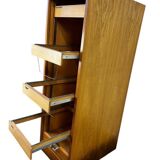 Vintage curtain wardrobe / archive cabinet with file supports