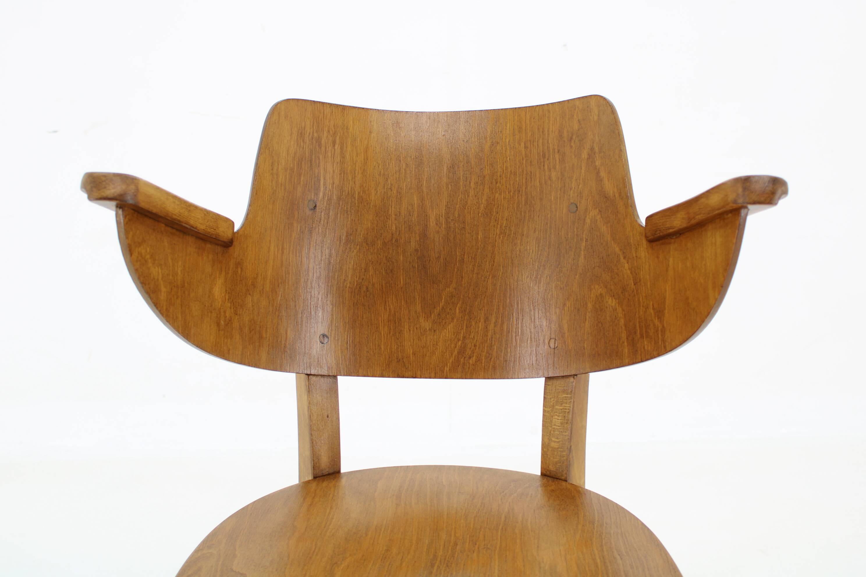 1960s Desk or Side Beech Chair by Ton, Czechoslovakia
