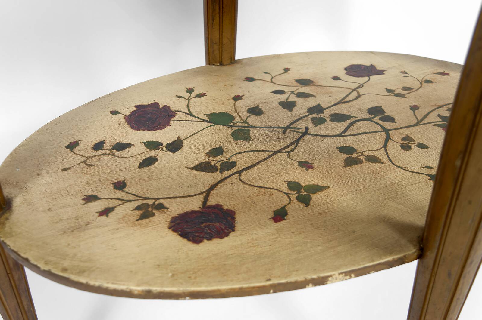 Art Deco gueridon with painted and gilded floral decoration, France – Circa 1920
