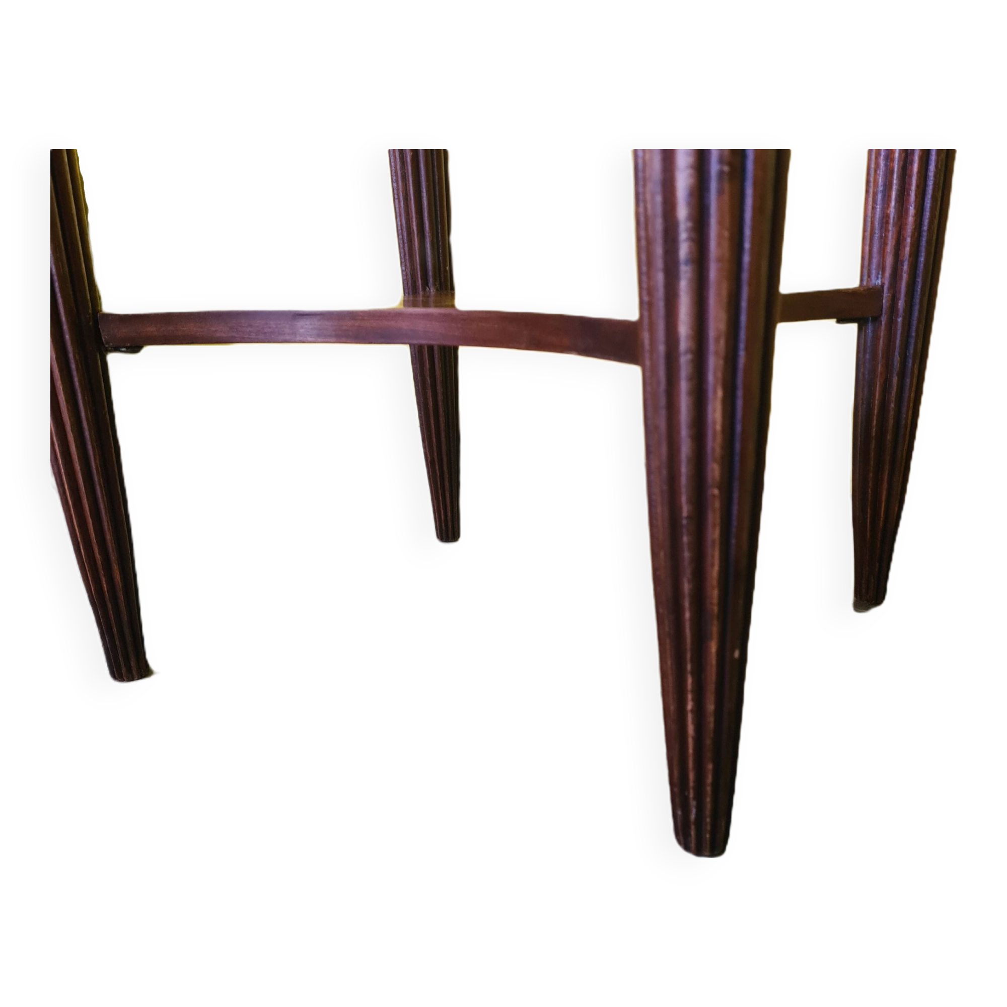 French Mahogany Oval Art Deco Side Table, 1930s