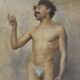 Edmond Suau (1871-1929) An Academy, Oil on Canvas Signed