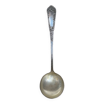 Old SFAM Goldsmith's Ladle Silver Plated Metal 12G Leaf Decor #B342