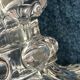 19th century moulded crystal candlestick