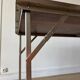 Folding industrial-style dining table