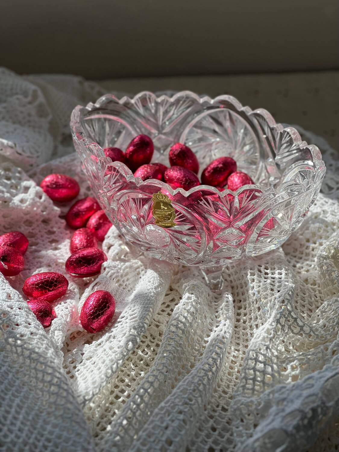 Centre de table de en véritable cristal Imperlux de Pologne