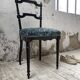 Chaise Napoléon 3 velours bleu