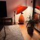Sculptural lamp in terracotta ceramic