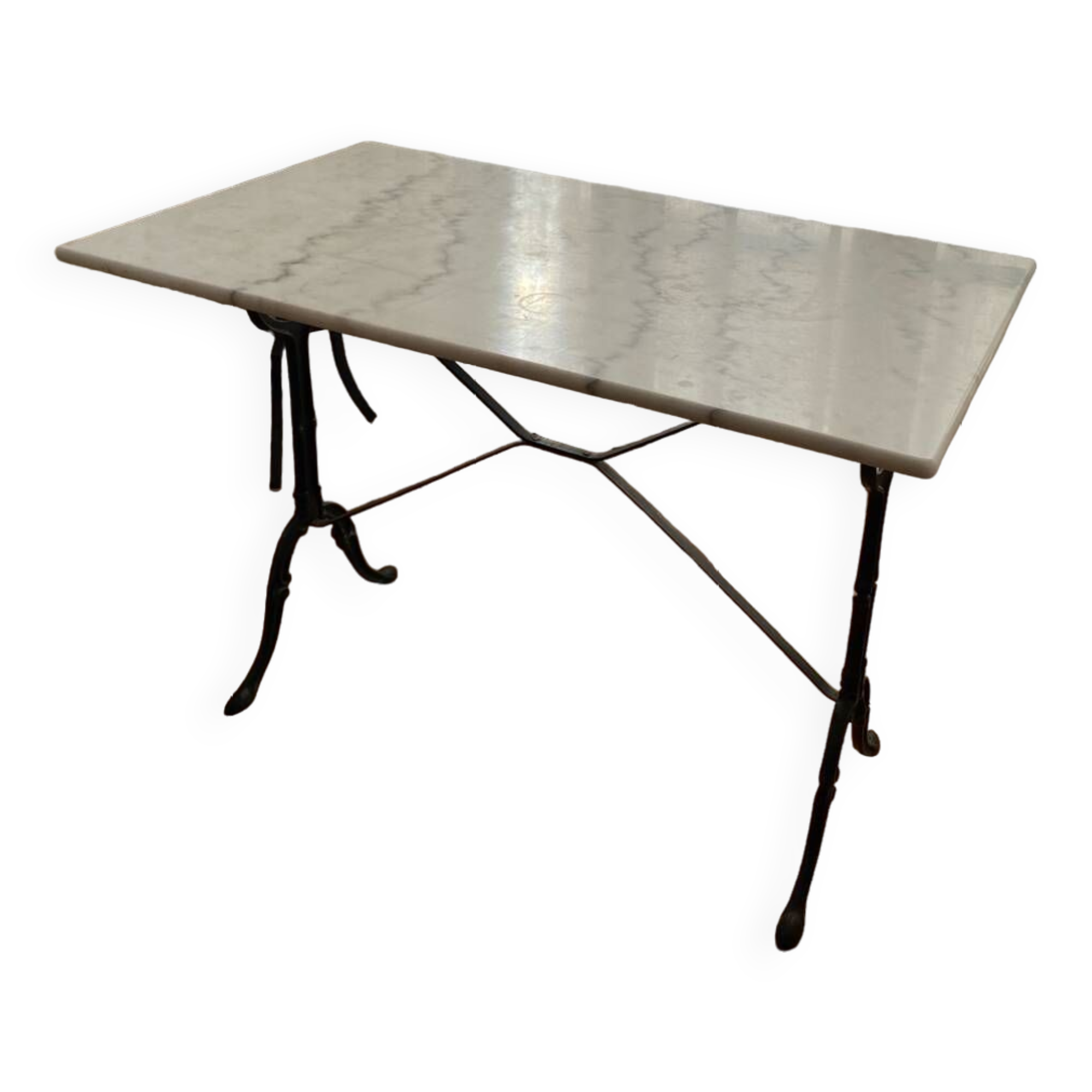 White marble bistro table