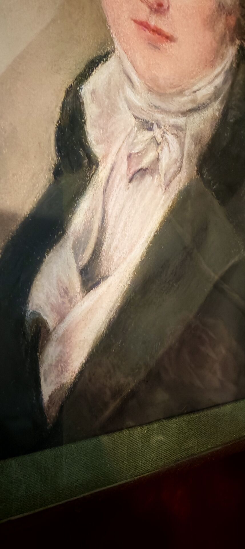 Portrait miniature pastel 18th century