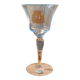 Large tasting glass with an old golden coat of arms – signed Jeanne Châtel