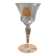 Large tasting glass with an old golden coat of arms – signed Jeanne Châtel