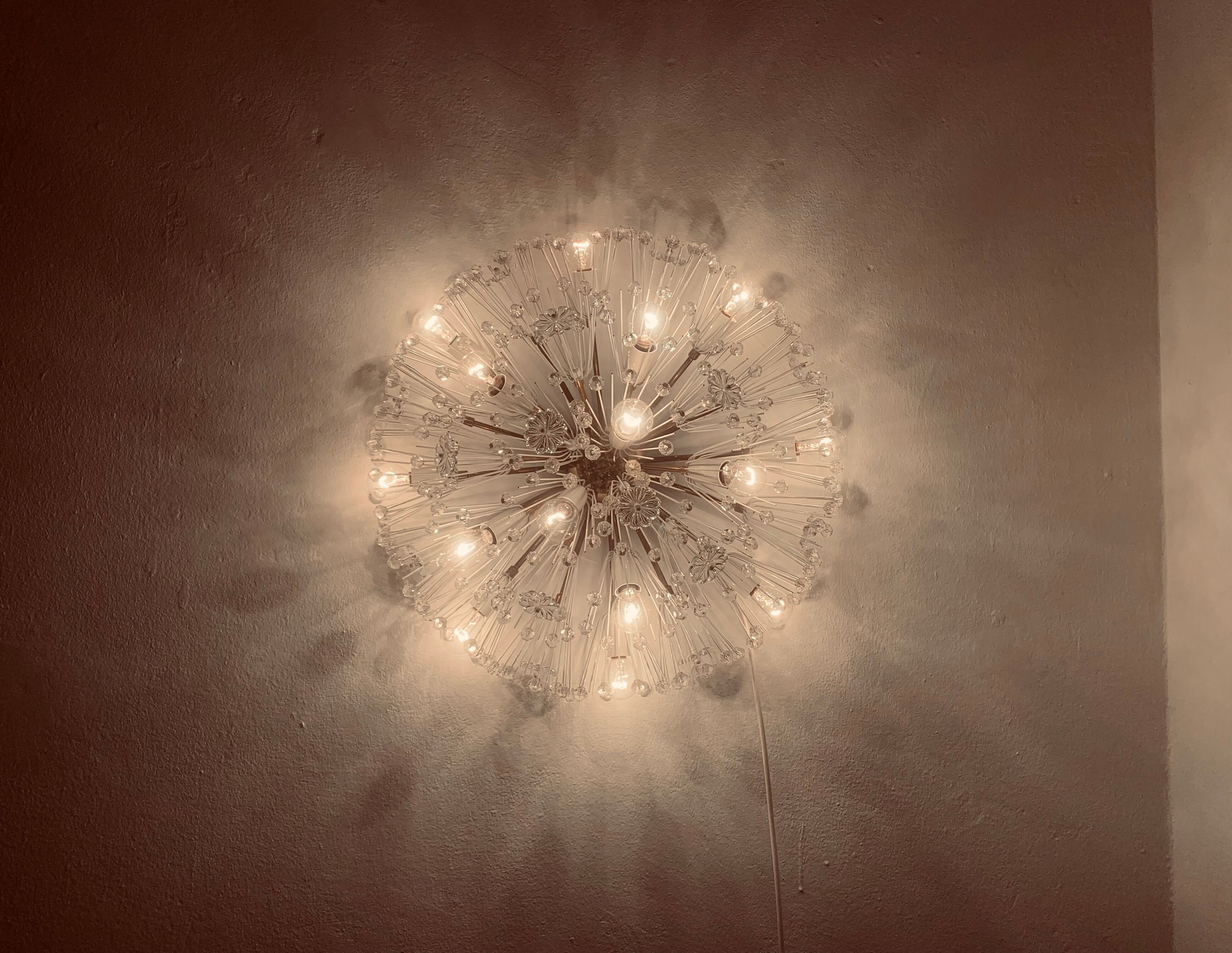 XXL Austrian Dandelion Wall or Ceiling Lamp by Emil Stejnar for Rupert Niko