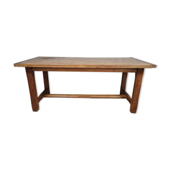 Solid oak farmhouse table with blond patina circa 1900