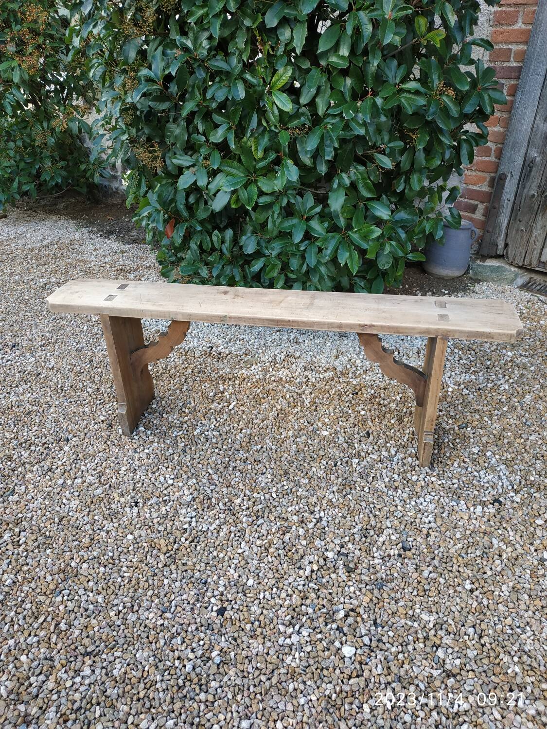 Wooden bench