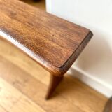 Dark wood bench