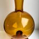 Modernist design vase in amber glass 70s