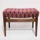 Vintage velvet footstool pair with rose pattern, Edmund Homa, 1960s