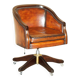 Restored leather captain's or director's chair
