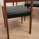6 Vintage Scandinavian Chairs Teak and Faux Leather 1960 Denmark