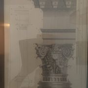 Gravure d’architecture ancienne — Chapiteau classique — Encadrement re