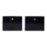 Art deco black and gold cabinets by Pierre Vandel, 1970s