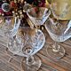 6 verres à pied en cristal ciselé