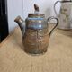 Small glazed stoneware teapot with lid – utilitarian ceramics, France, 20th century