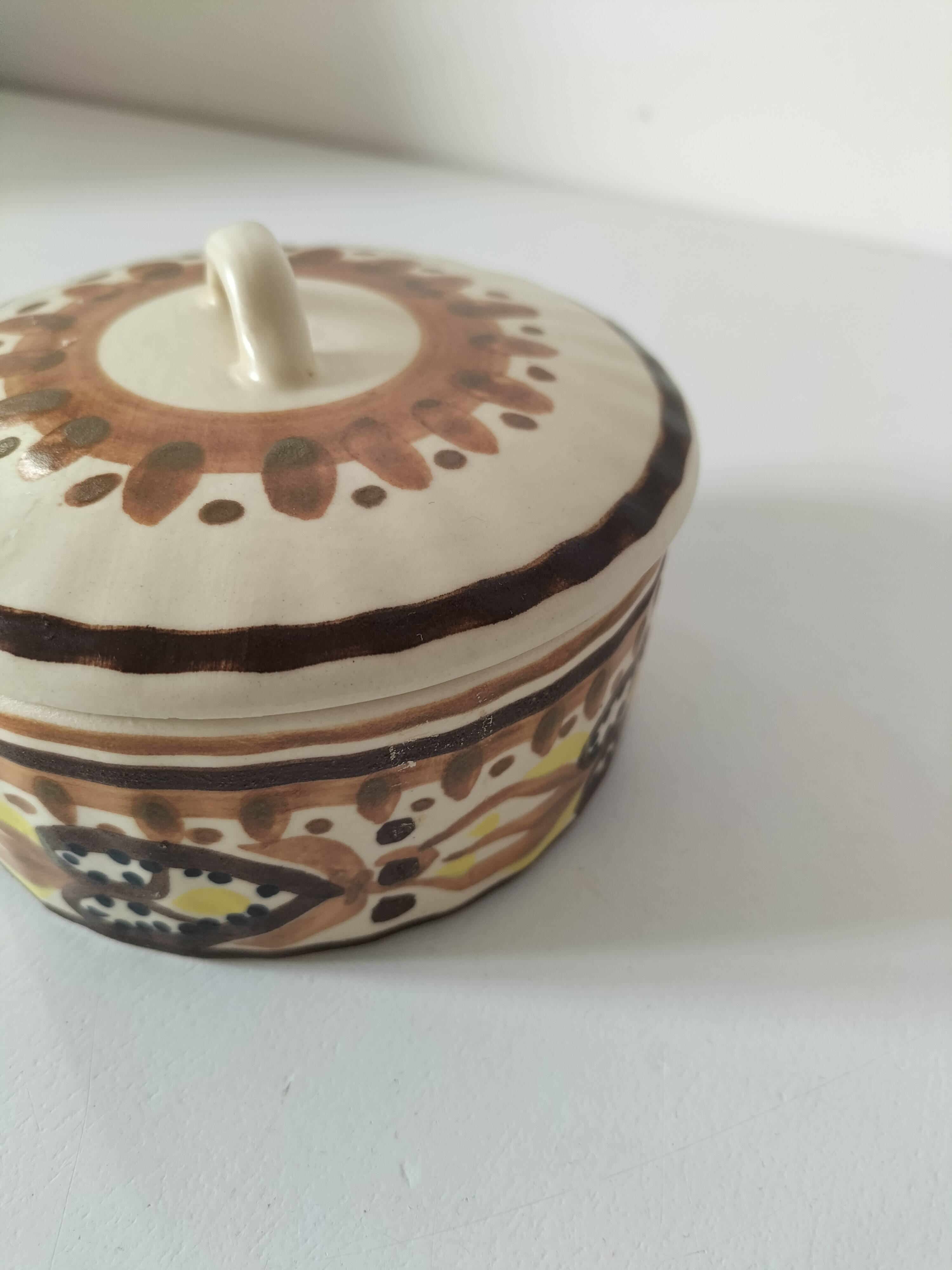 HB Quimper geometric design 70s bonbonnière