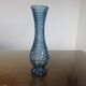 Vase empoli italy verre pointe de diamant bleu années 60 70