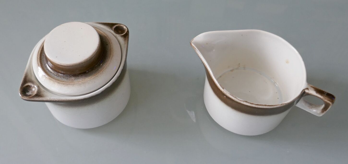 Milk jug and sugar bowl