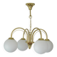 Elegant Gold Vintage Chandelier Mid Century Hollywood Regency Hanging Lamp