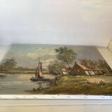 Tableau paysage Hollandais huile sur toile signée