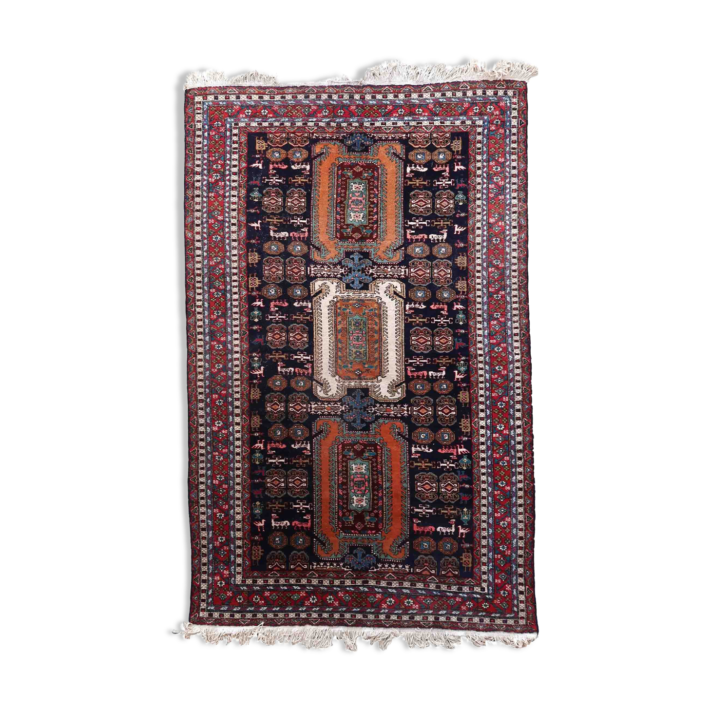 Vintage Armenian carpet Yerevan handmade 169cm x 269cm 1960s