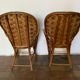 Pair of chestnut armchairs