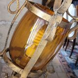 Pair of wrought iron torches