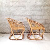 Living room - sofa, pair of armchairs - bamboo