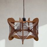 Hanging wood and stretched wire