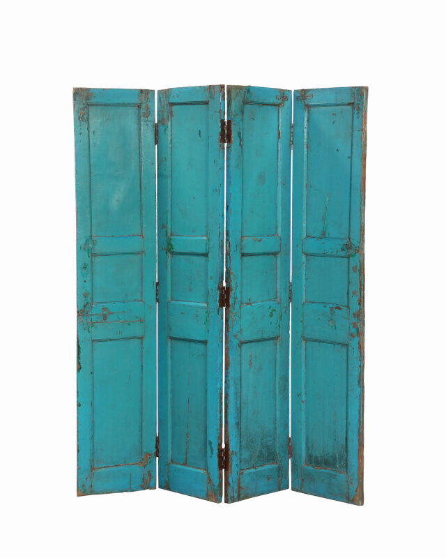 Blue screen patina of origin old teck india