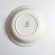 Vintage shallow dish L'Amandinoise model Paola white cream flowers
