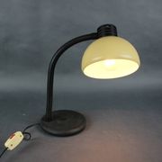1970s Hungarian Gooseneck Desk Lamp, Cappuccino Mid Century Table Light