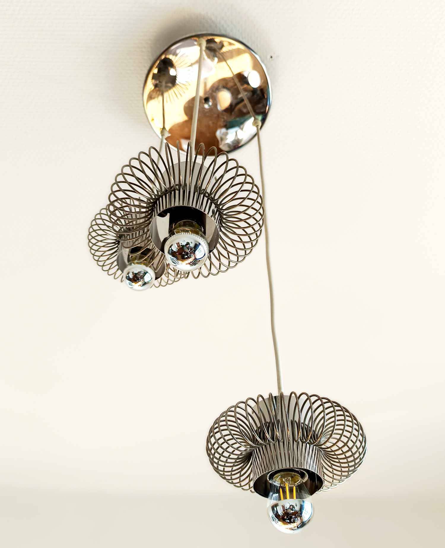 Lustre cascade space age Philippe Rogier 1970