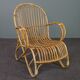 Belse 8 armchair in patinated rattan, Dutch Design, 1950