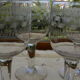 Set of 4 old balloon glasses in blown glass, engraved frieze