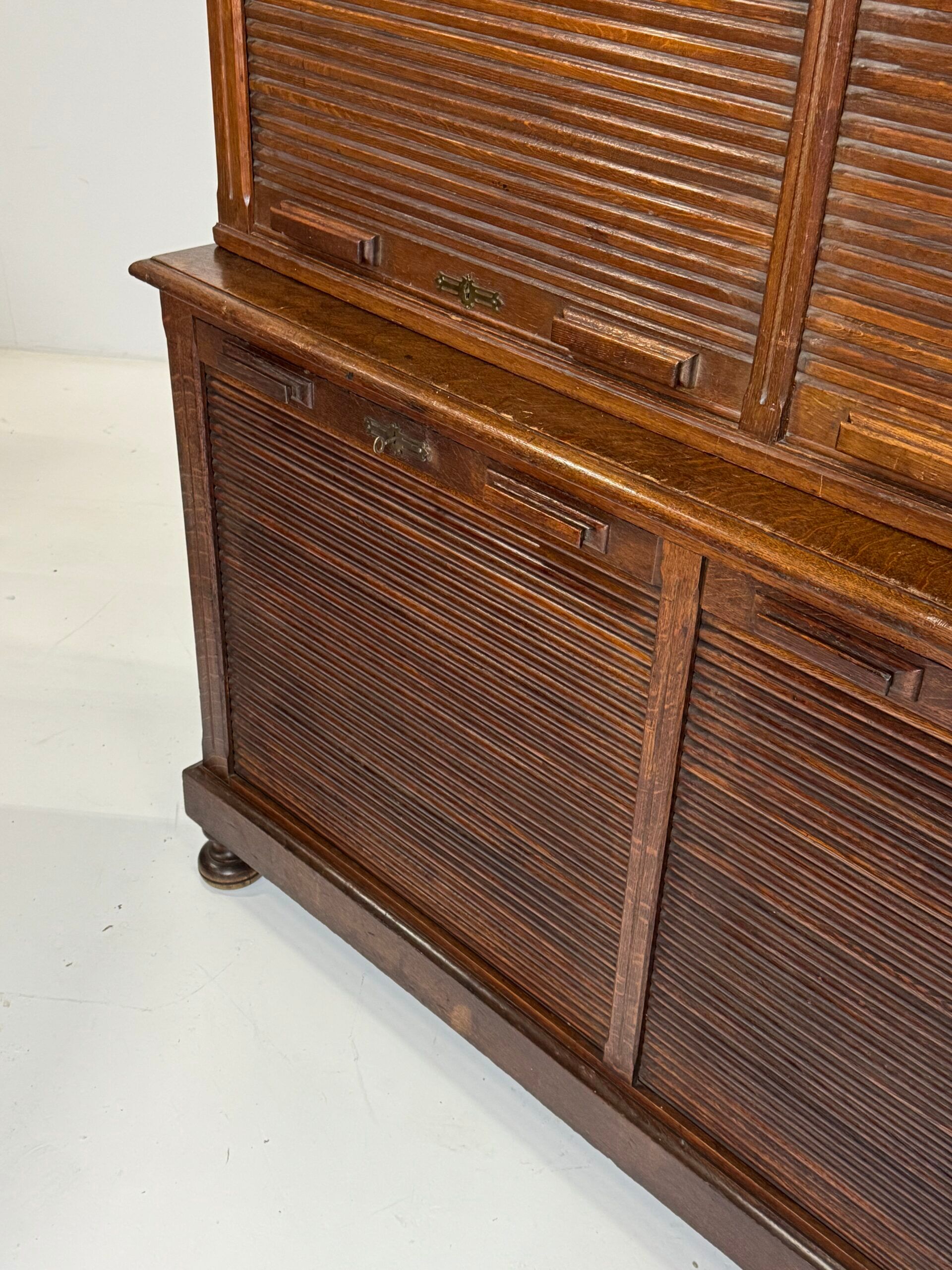 2 x oak filing cabinets ca. 1900