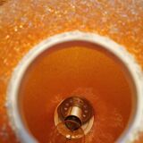 Orange granular resin ball pendant light, 1970