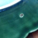 Majolica Cabbage Dish Leaf Green Ceramic Plate Portugal Vintage