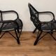 Paire de fauteuils en rotin vintage